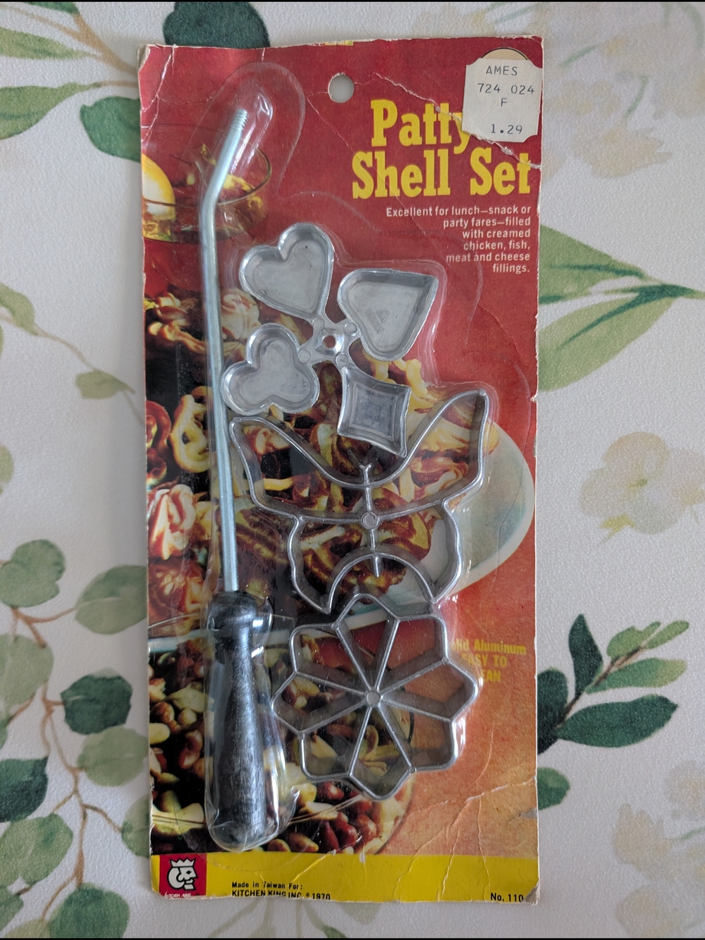 Patty Shell Set - Silver Aluminum with Black Handle